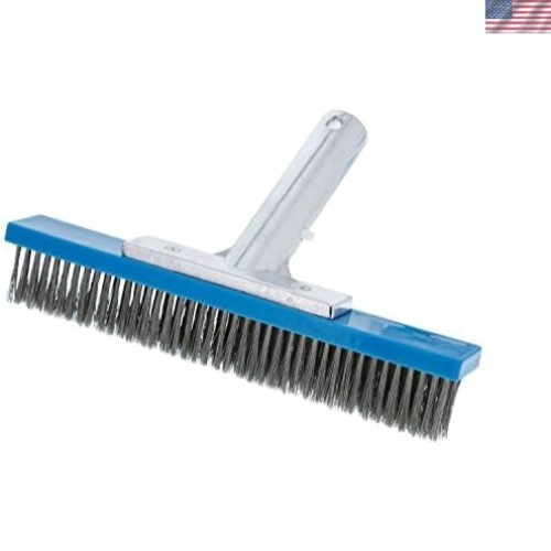Versatile 10-Inch Pool Brush with Aluminum Handle – Fast Dirt Removal