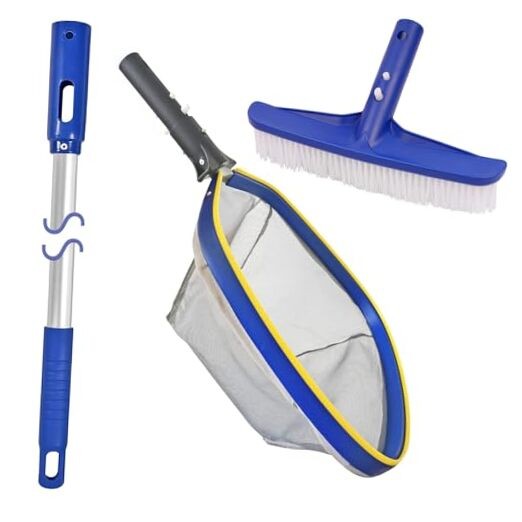 Swimming Pool Cleaning Kit, 14 » Brush Head & 50 » Telescopic Aluminum Pole