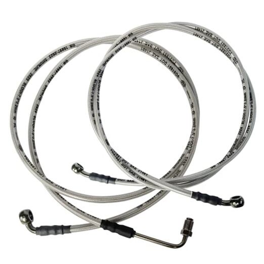 Extended Front & Rear Brake Hose Lines Brake Cable Set Compatible with Polaris