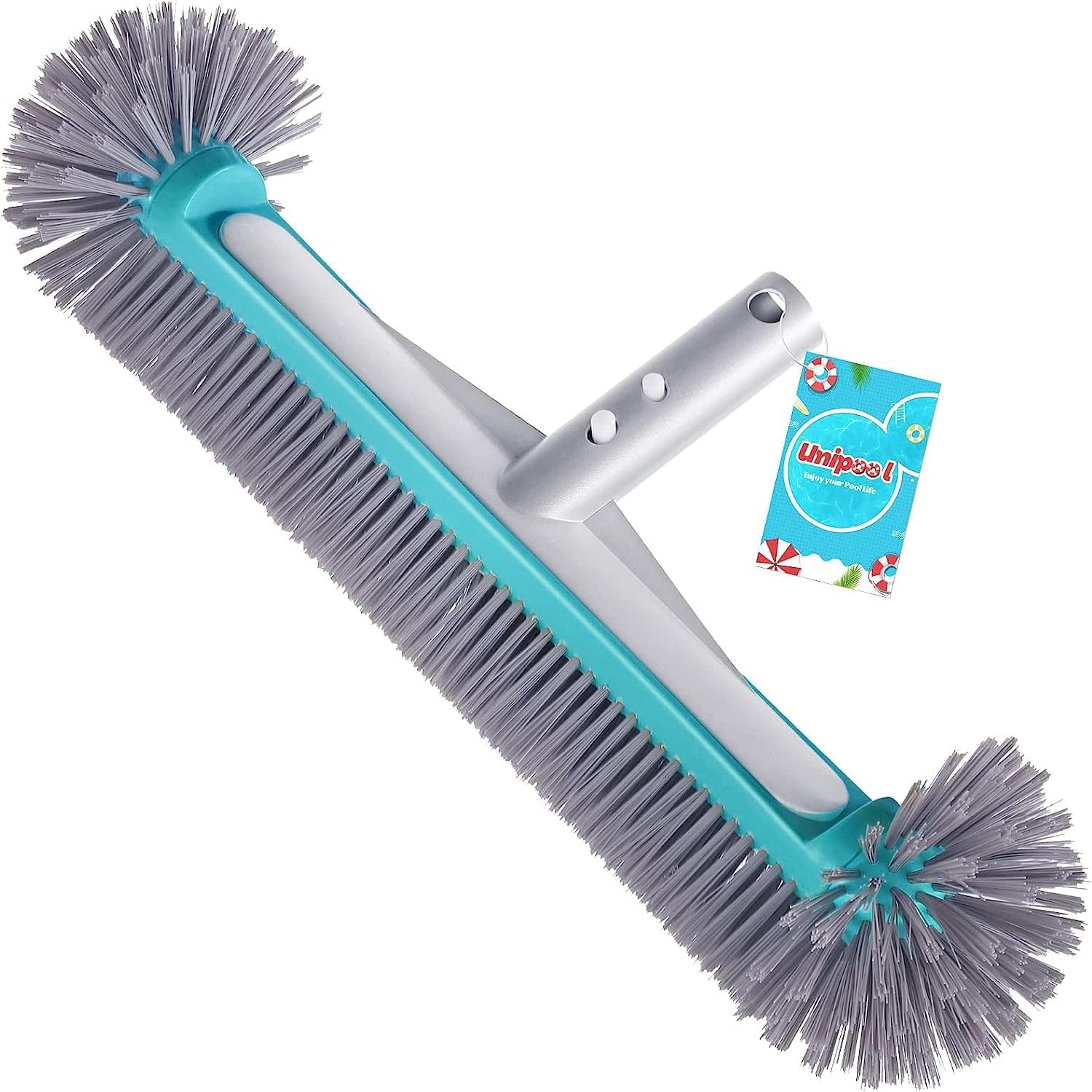 Swimming Pool Brush Head with round Ends，17.5&Prime; Heavy Duty Aluminum Back Head for