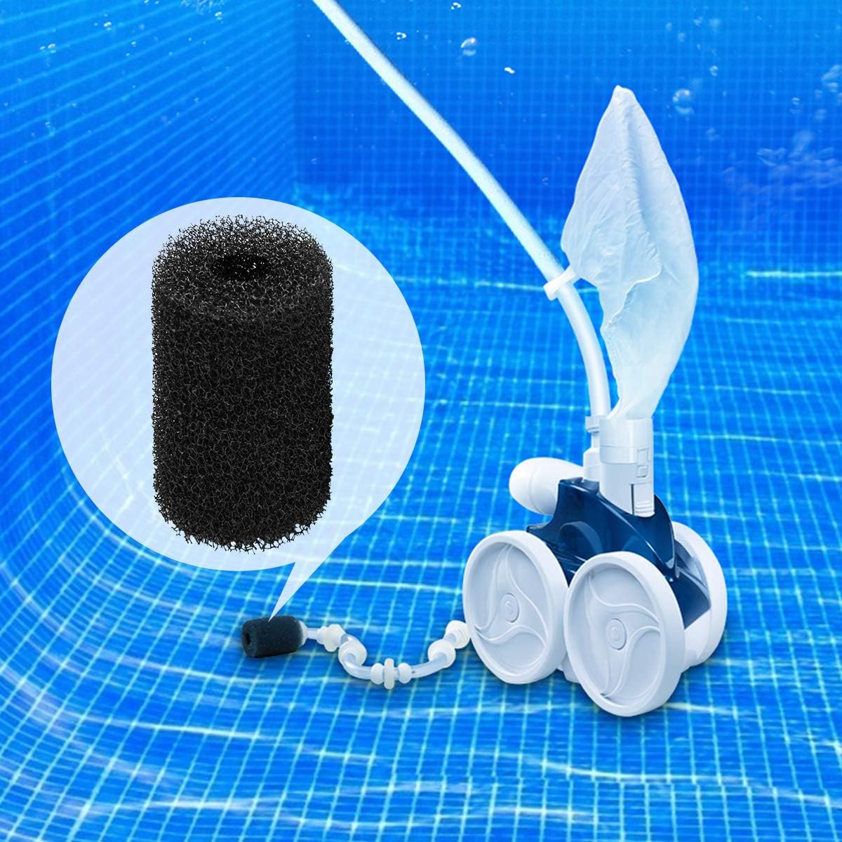 Pool Sweep Hose Tail Scrubber Replacement for Polaris, High Density 12 Pack Poo