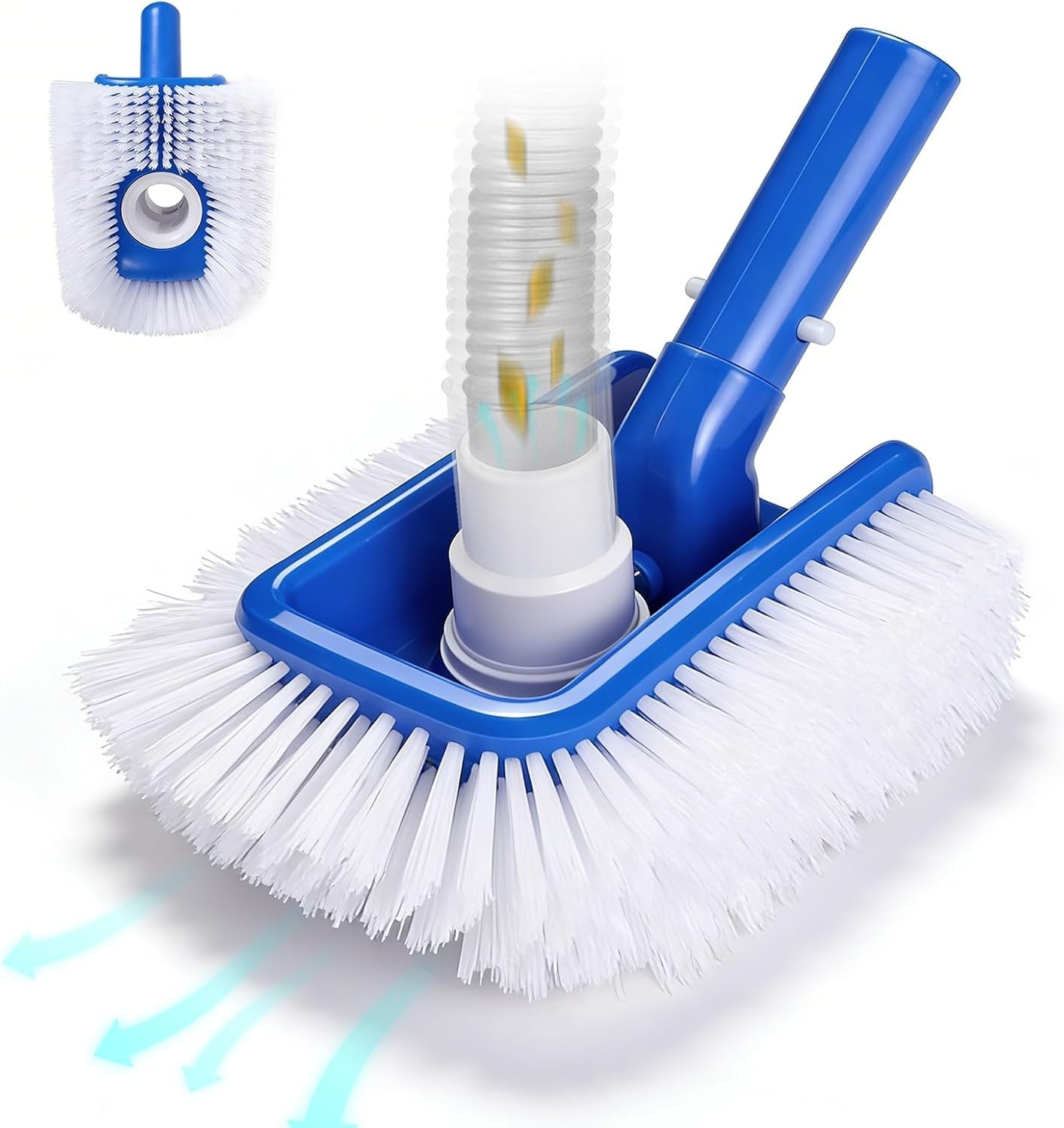 Heavy Duty Pool Vacuum Head Brush with Swivel Hose Connection for Inground & …