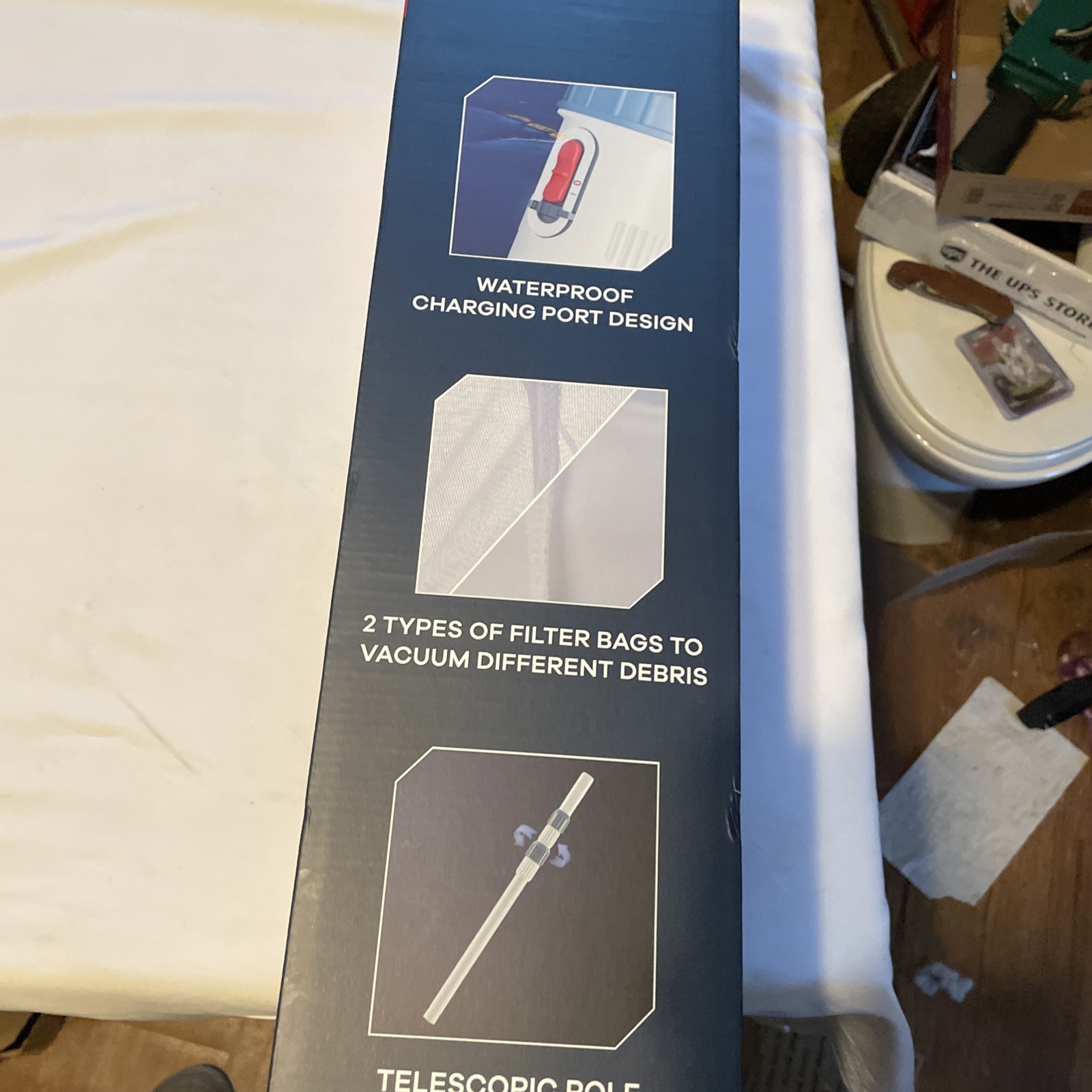 PC15 Cordless Pool Vacuum: 13.4&Prime; Head & 87.5&Prime; Telescopic for Fast Cleaning