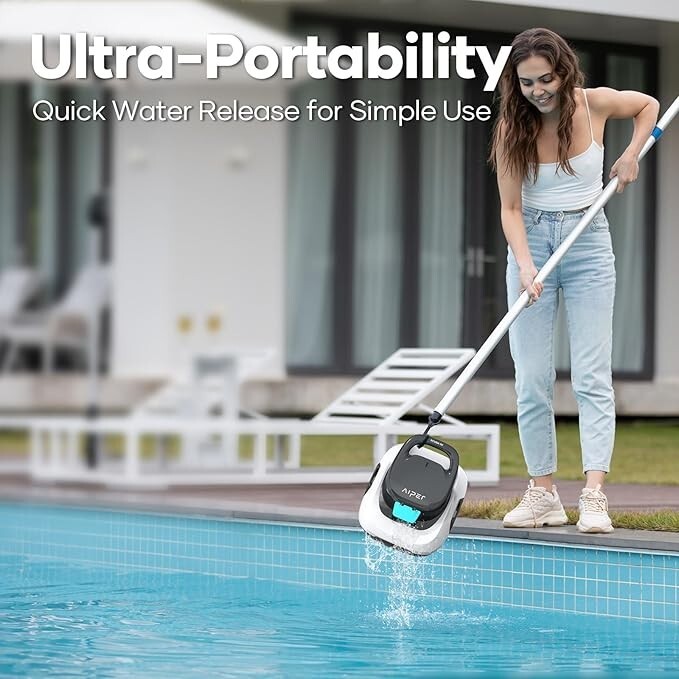 AIPER Pool Robotic Cleaner Cordless Pool Vacuum with Automatic Self-Parking