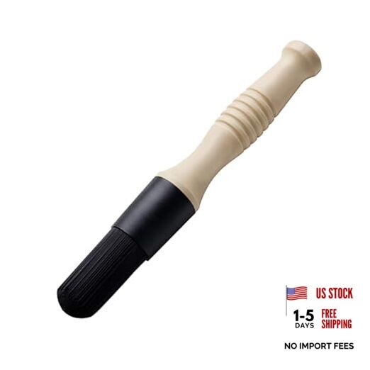 Car Parts Washer Brush, Bullet Head Parts Cleaning Brush for Beige/Black