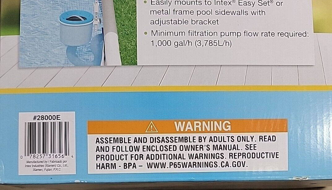 Intex Pool Skimmer 28000E Deluxe Wall Mount for Above Ground Pools NIB