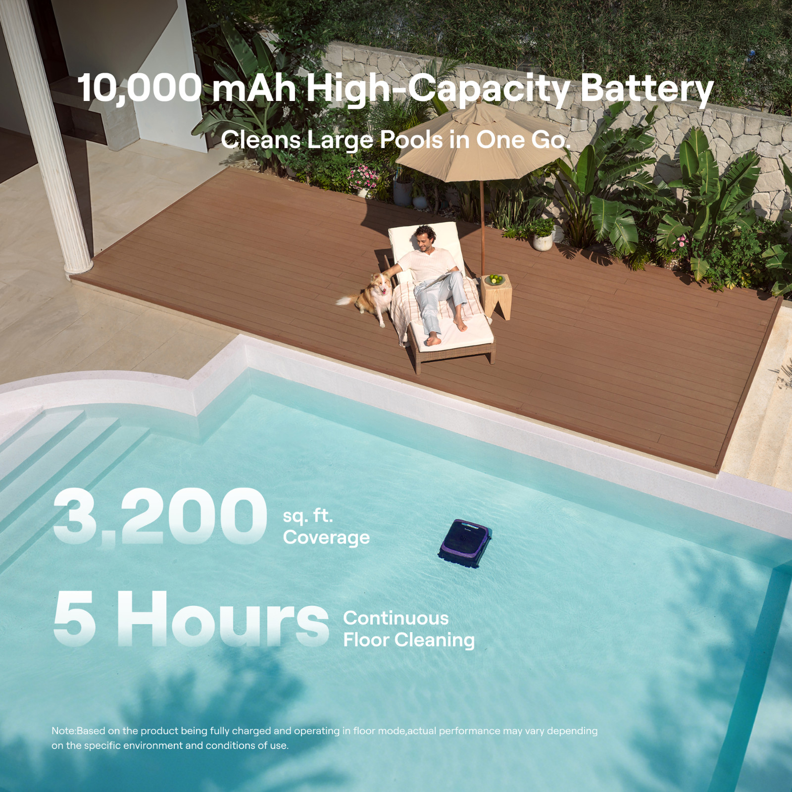 Beatbot Sora 70 Pool Vacuum Robot, 360° Top-to-Bottom Cleaning,Lilac