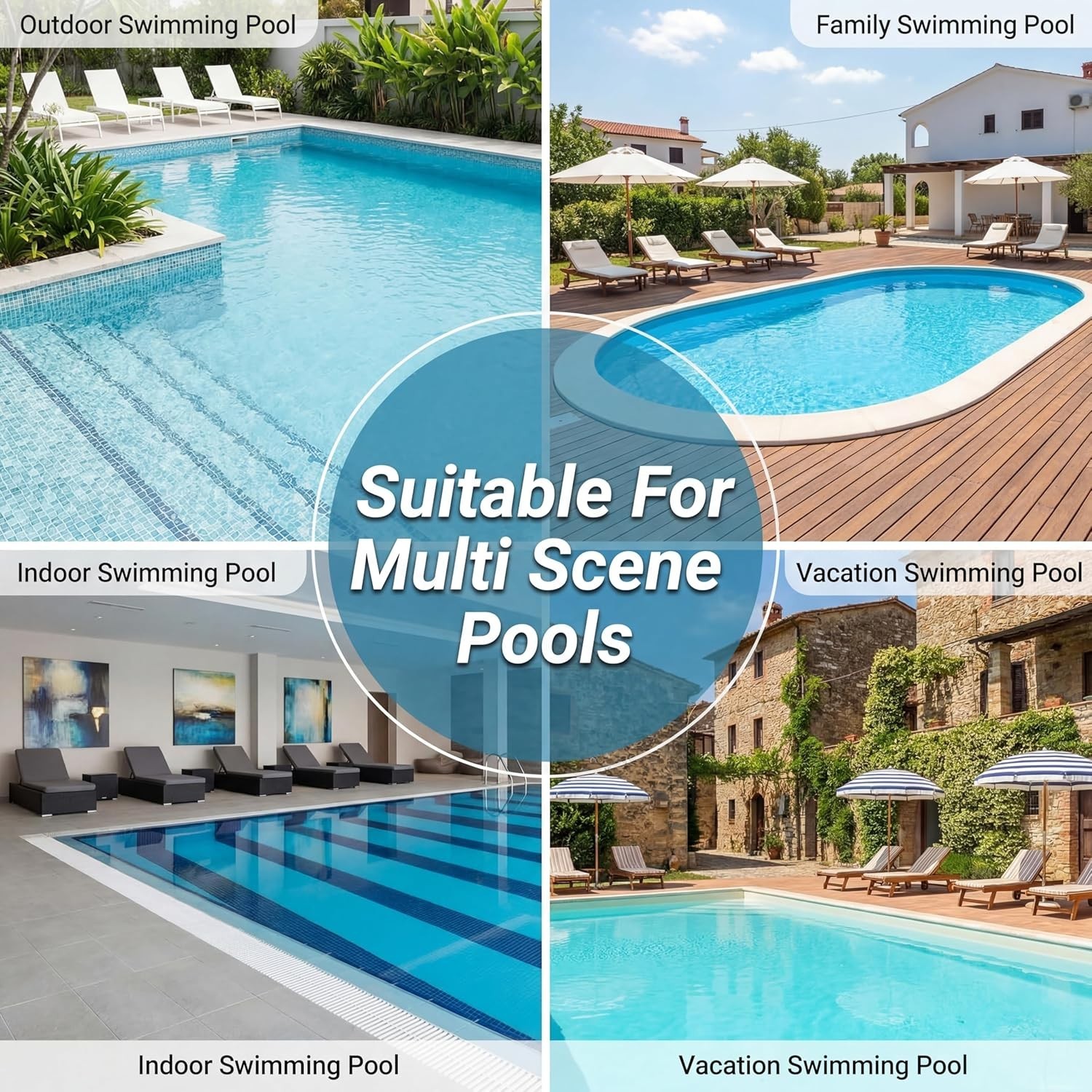 2-Pack Heavy Duty Blue Front Tires for 2X & 4X Pool Cleaners – Easy Install