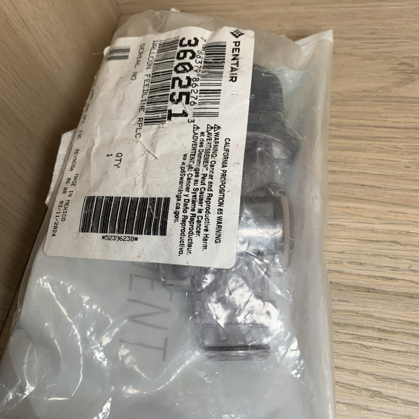Pentair Racer / Racer LS Pressure Side Cleaner Feedline Wall Connector Kit