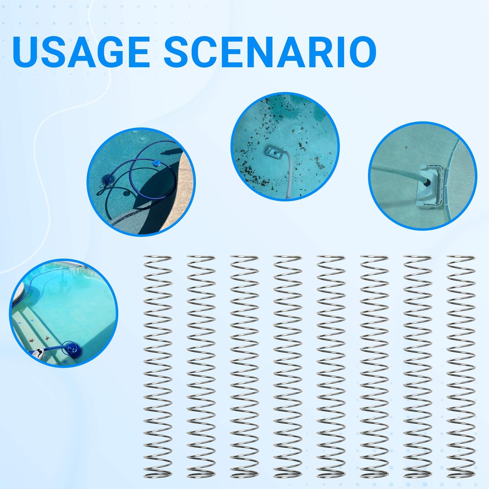 GW9522 Lift Brush Spring,Compatible with Sta-Rite Cleaner GW9500 (8 Pack)
