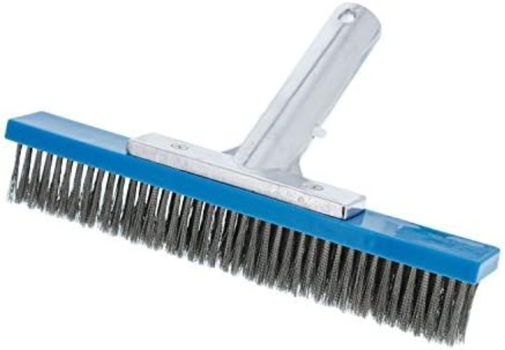 Versatile 10-Inch Pool Brush with Aluminum Handle – Fast Dirt Removal
