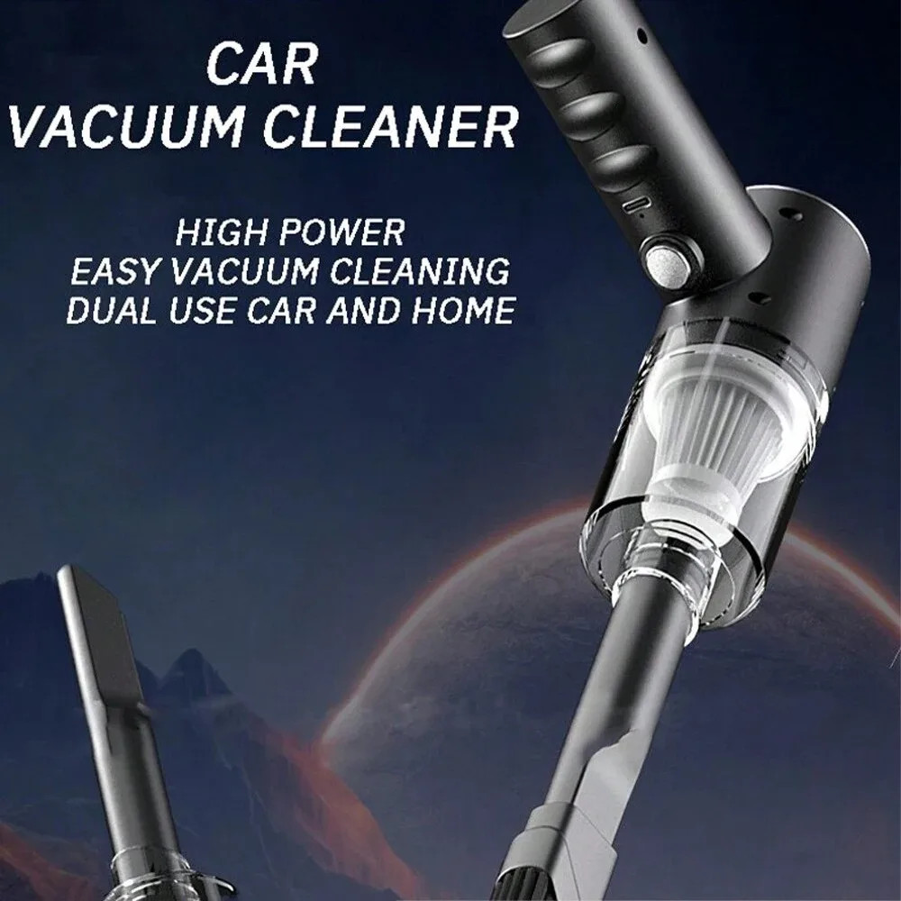 1PC Wireless Vacuum Cleaner 120W High Power Black Dual Use for Home And Car Powe