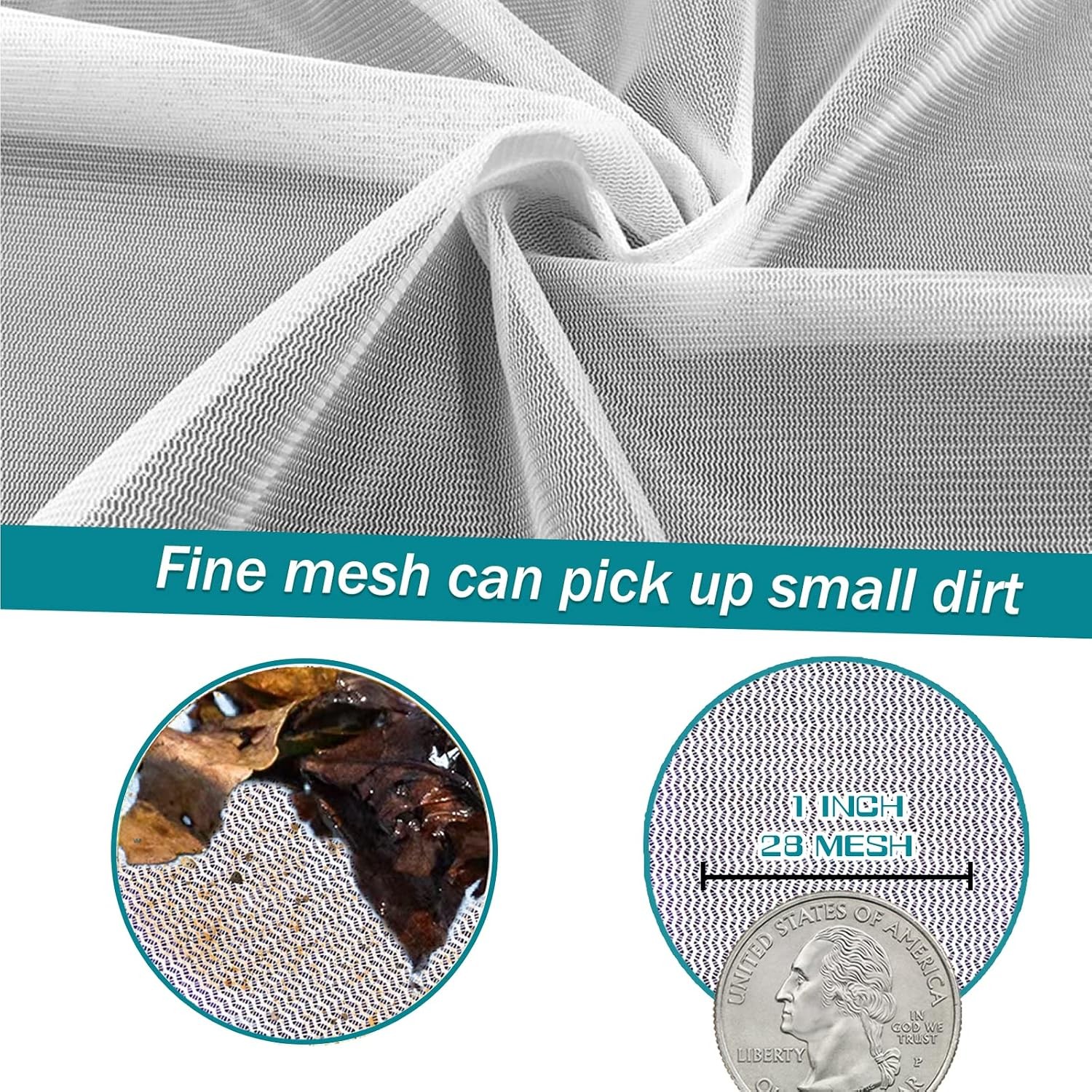 Pool Skimmer Net, Heavy Duty Leaf Rake for Fast Cleaning