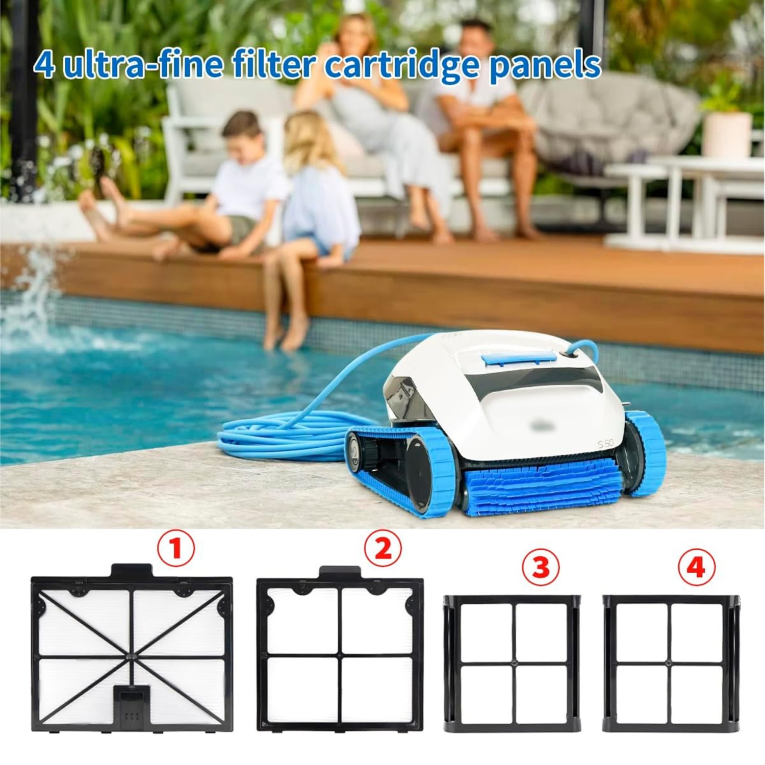 Fine Filter Panels Replacement Part for Dolphin Active 15, T15, T25, E10