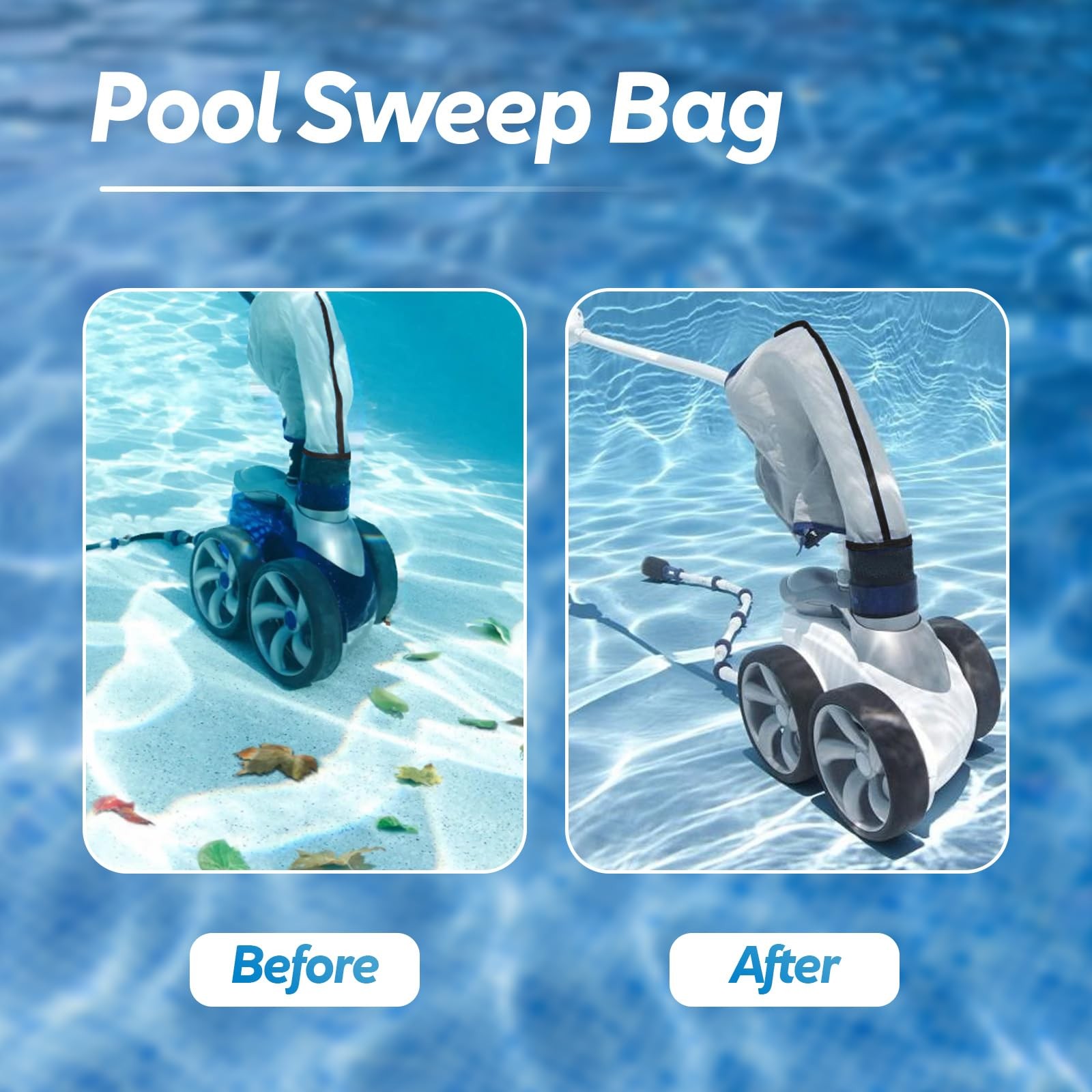 ANTOBLE 360240 Pool Cleaner Debris Bag Kit Replacement for Black+White