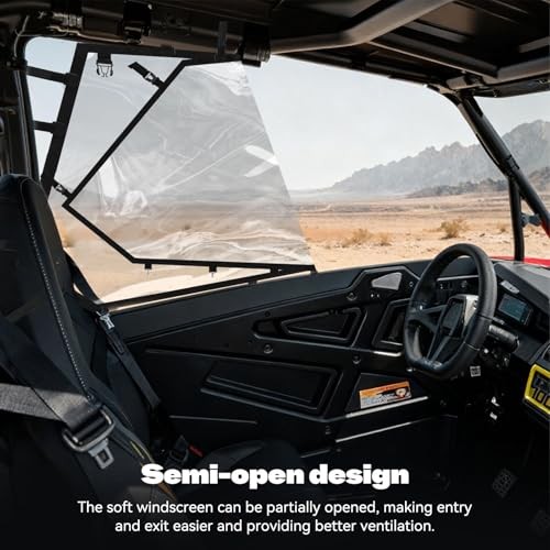 RZR Side Window Soft Windshield Snow-proof and Rain-proof Fit for Polaris RZR