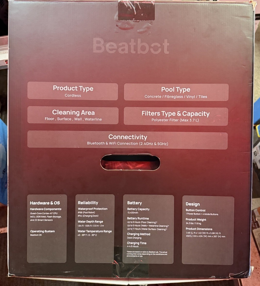 BEATBOT A200 PRO – ROBOT (5-in-1) VACUUM POOL CLEANER…NEW!!…FREE S&H!!!