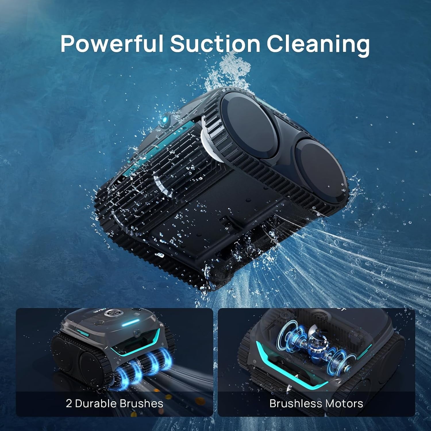 WYBOT C2 Vision AI Robotic Pool Cleaner with F1 SolarPowered Pool Skimmer Bundle
