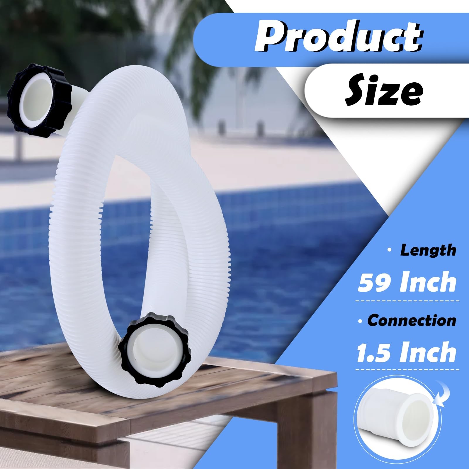 Socima 1.5 Pool Pump Hose Compatible Intex Pump Sand Filters Saltwater Systems