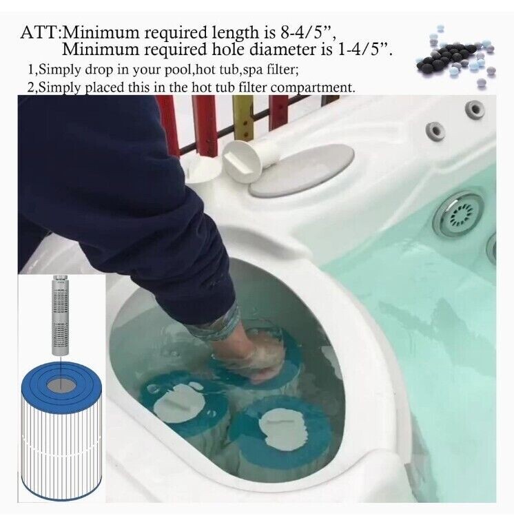 Hot Tub Joy Mineral Ion Cartridge Filters Brings Crystal Clean Water- 3 Pack