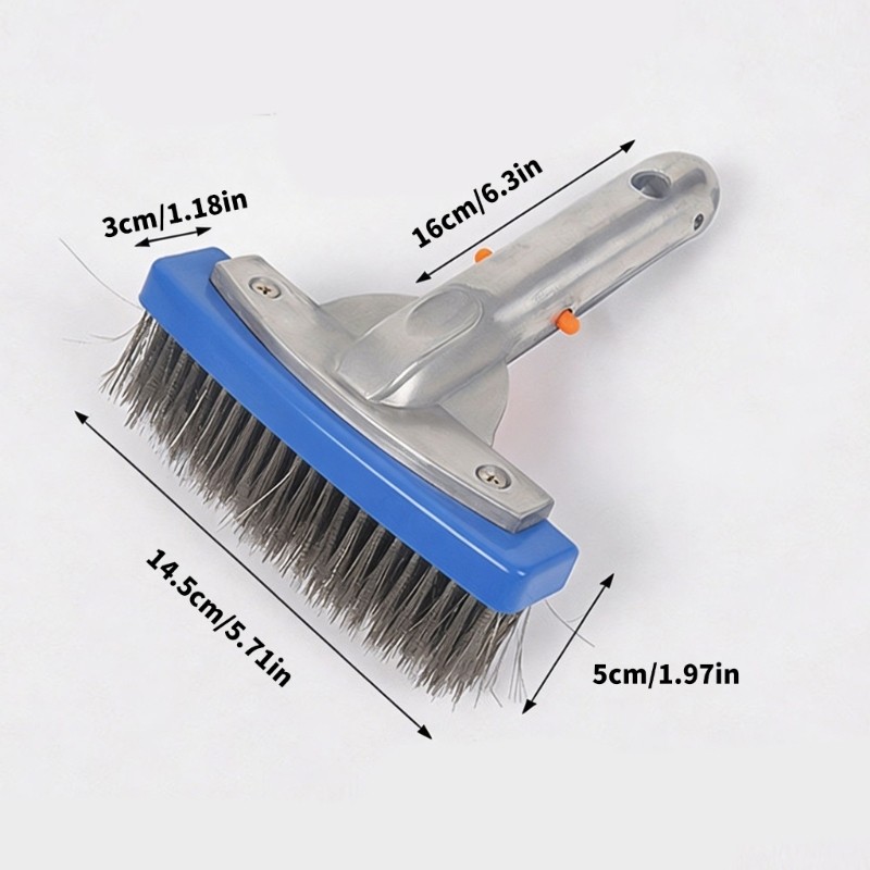 5Inch Stainless Steel Pool Cleaning Brush For Comfortable Use Easy to Use