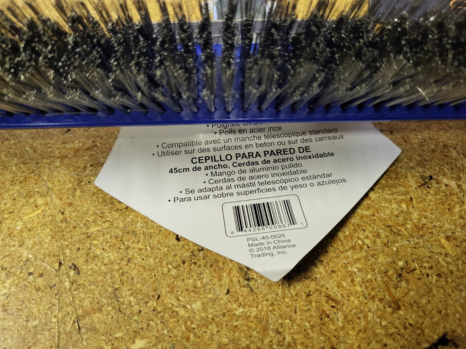 PoolStyle DELUXE Algae Brush PSL400025 Stainless Steel Bristles Pool Brush