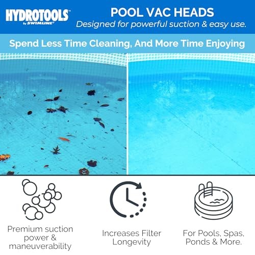 SWIMLINE HYDROTOOLS Manual Pool Vacuum Head Attachment For Inground & Above Grou
