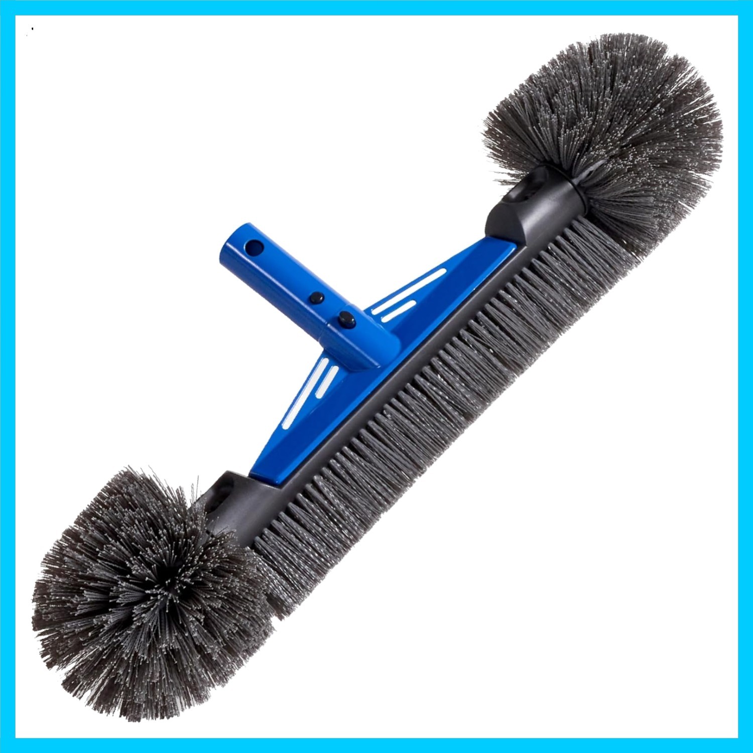 20&Prime; Pool Brush Head with Reinforced Aluminum Bracket – Wall & Floor Cleaner H…