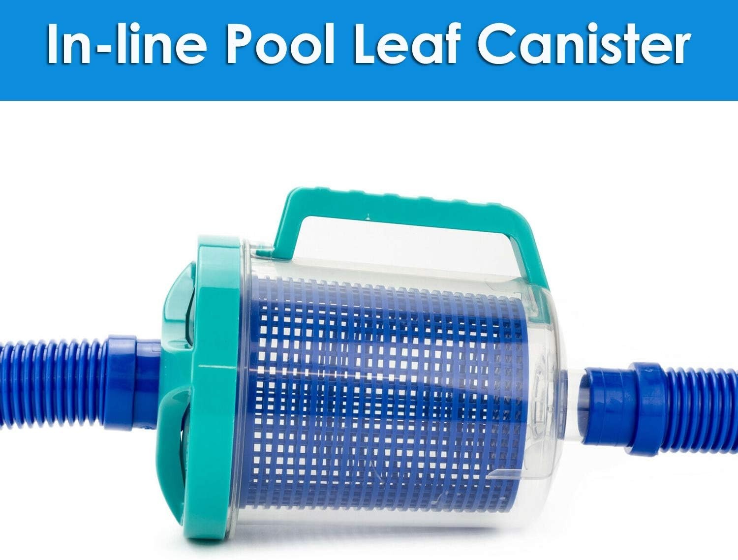 Pool Leaf Catcher Canister in-line for Spa Cleaner with Mesh Basket &Skimmer