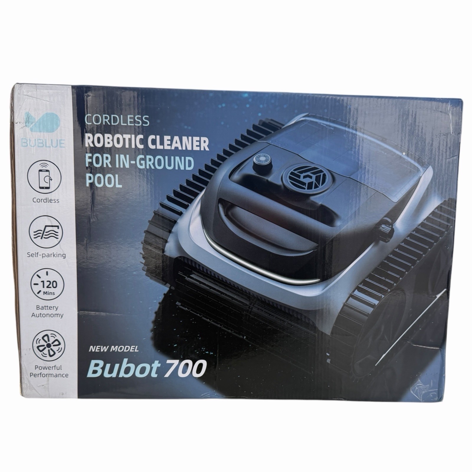 BUBLUE Bubot 700 C10 Cordless In-Ground Pool Cleaner 120 Min New Sealed