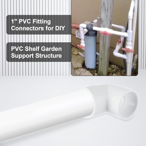 1 Inch 90 Degree Elbow PVC Fitting, 30 Pack 2 Way Furniture Grade PVC