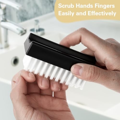 Amaxiu Hand Nail Brush for Fingernails – 3 Pack – Black + Yellow + White