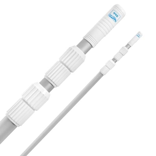 Telescopic Pool Pole 12ft – Heavy Duty Aluminum, Adjustable Skimmer & Cleaning T