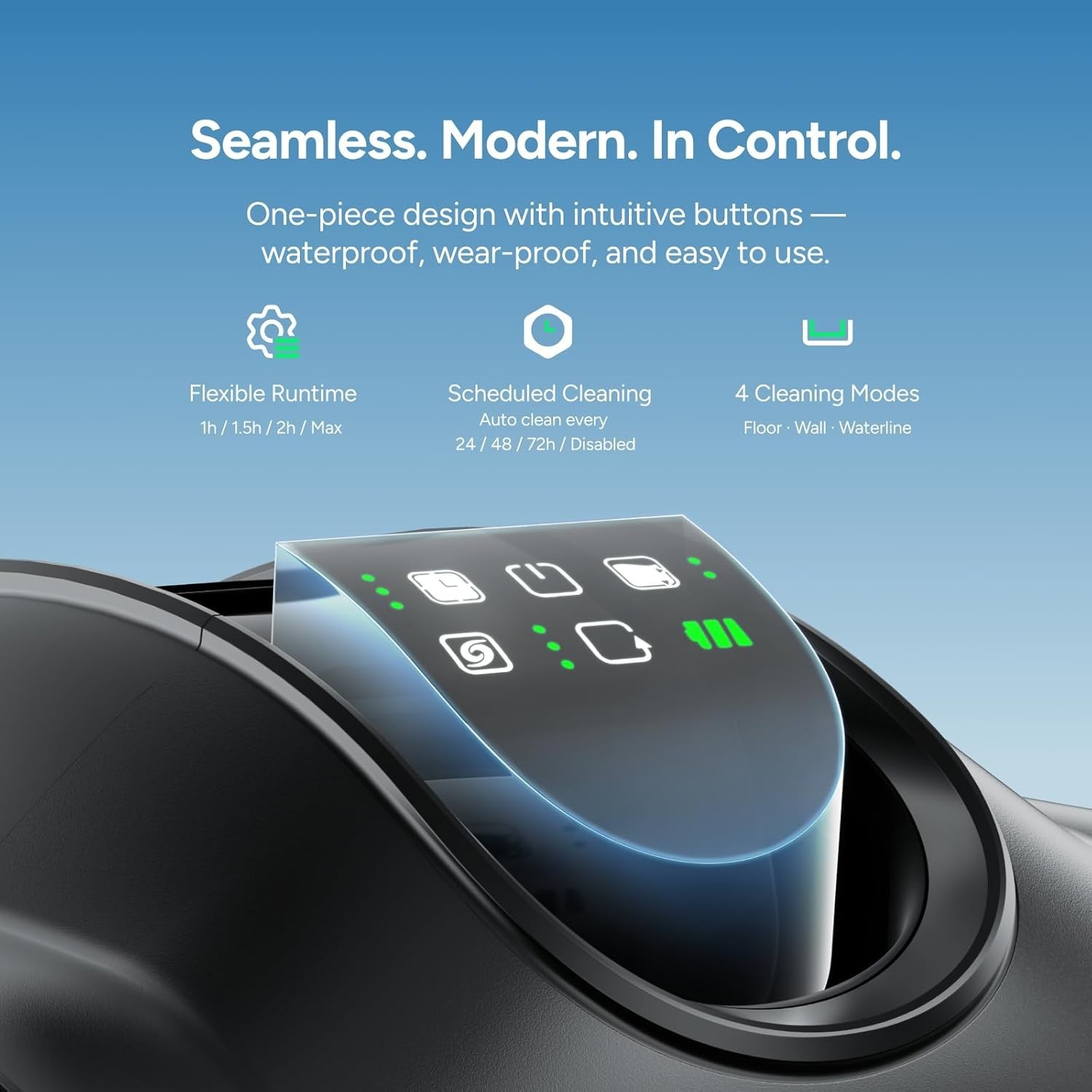 iGARDEN 9H Runtime Cordless Robotic Pool Cleaner Wall Climbing Waterline