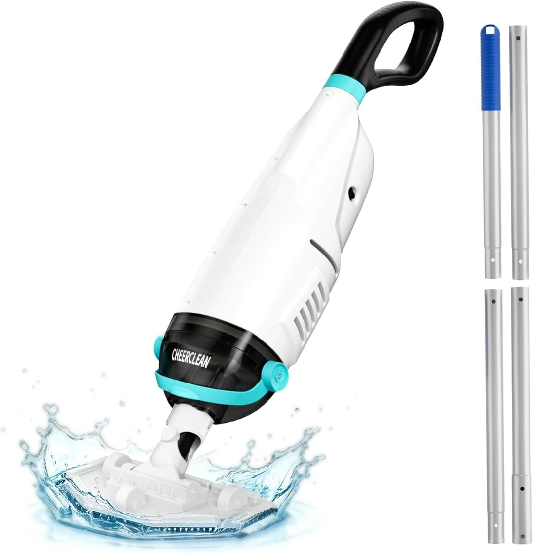 Cordless Handheld Pool Vacuum for above Ground Pools – Upgraded 26.5GPM Real Suc