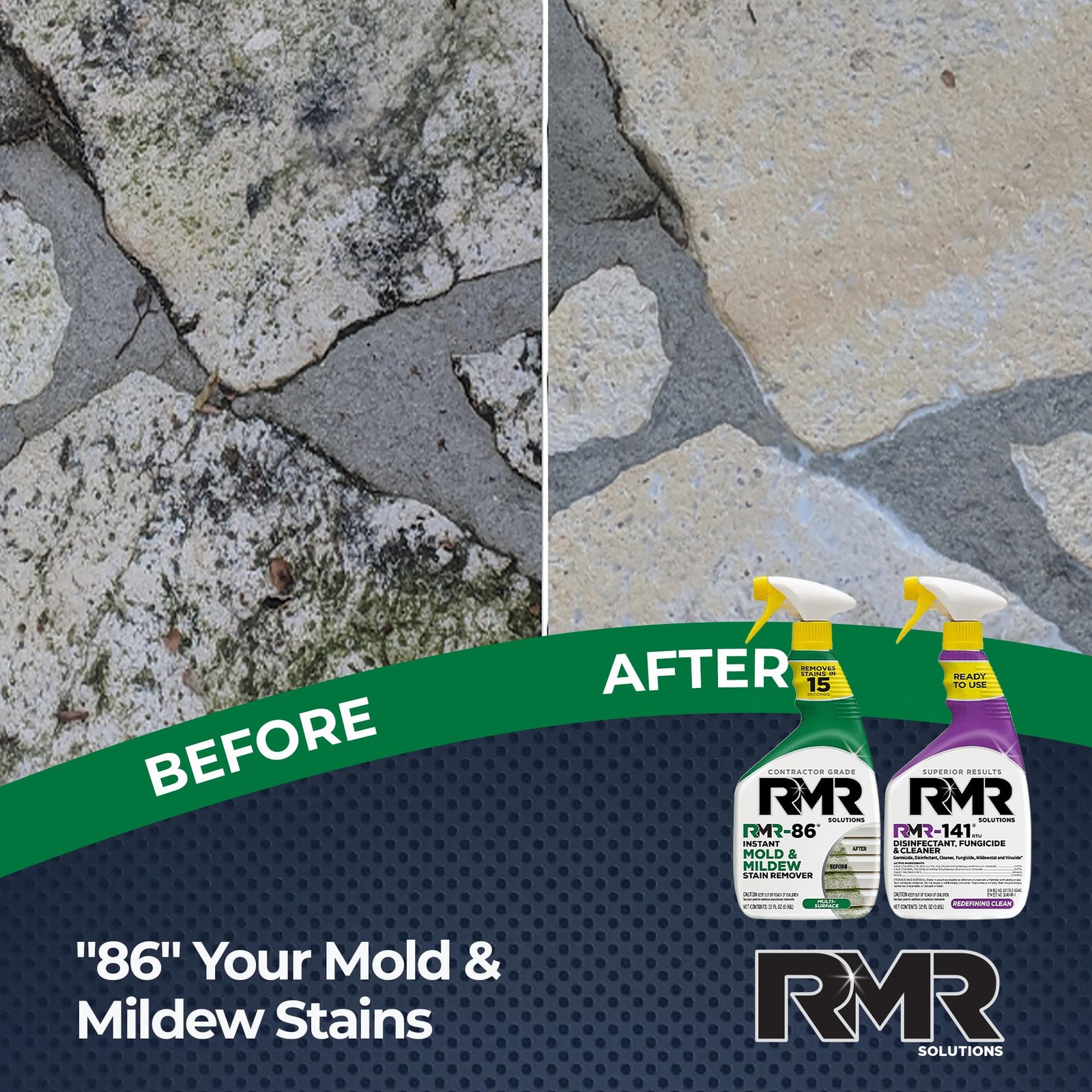 RMR Brands DIY Mold & Stain Remover Bundle, Complete 32 Fl Oz (Pack of 2)