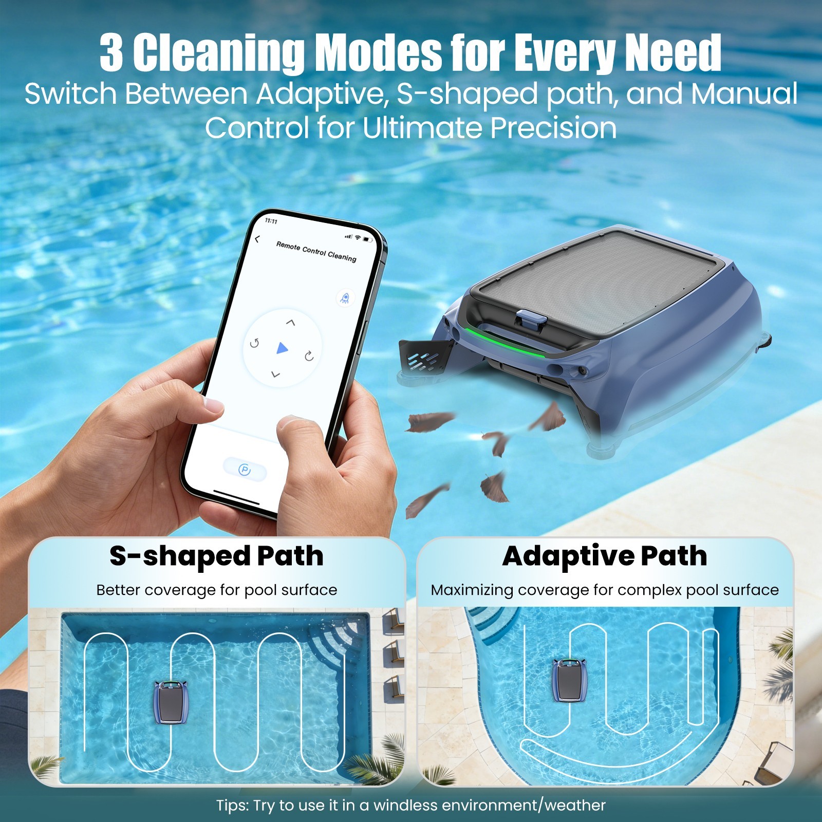AIRROBO SP200 Solar Powered Robotic Pool Skimmer Cordless Automatic Pool Cleaner