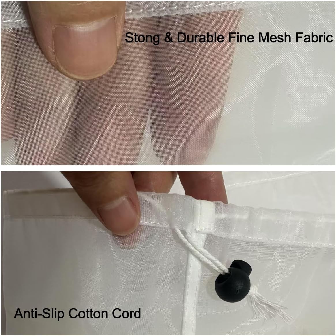 4 Pack XL Pool Vacuum Mesh Replacement Bags, White 18.5&Prime; x 16.5&Prime;