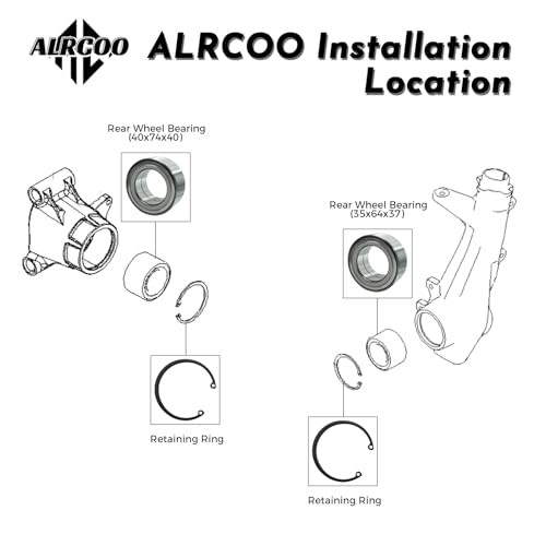 Front & Rear Wheel Bearings Heavy Duty for Polaris Sportsman Ranger ACE 400