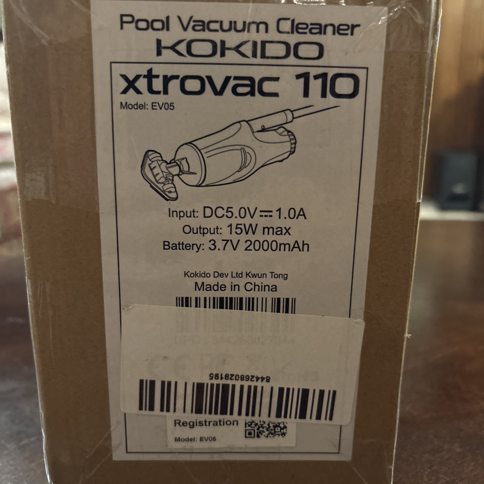 Kokido EV05 Rechargeable Handheld Pool Vacuum with Dual Brush XTROVAC 110