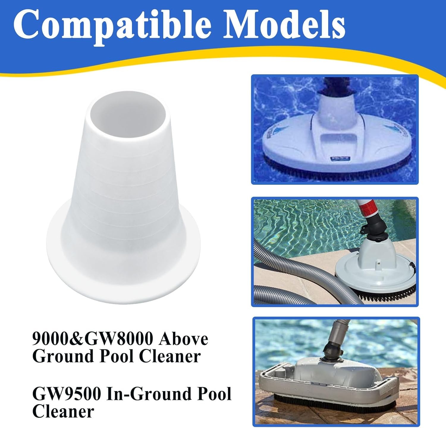 GW9000 GW9015 Cone Reducer, Automatic Pool and Spa Cleaner Replacement 1 Pack
