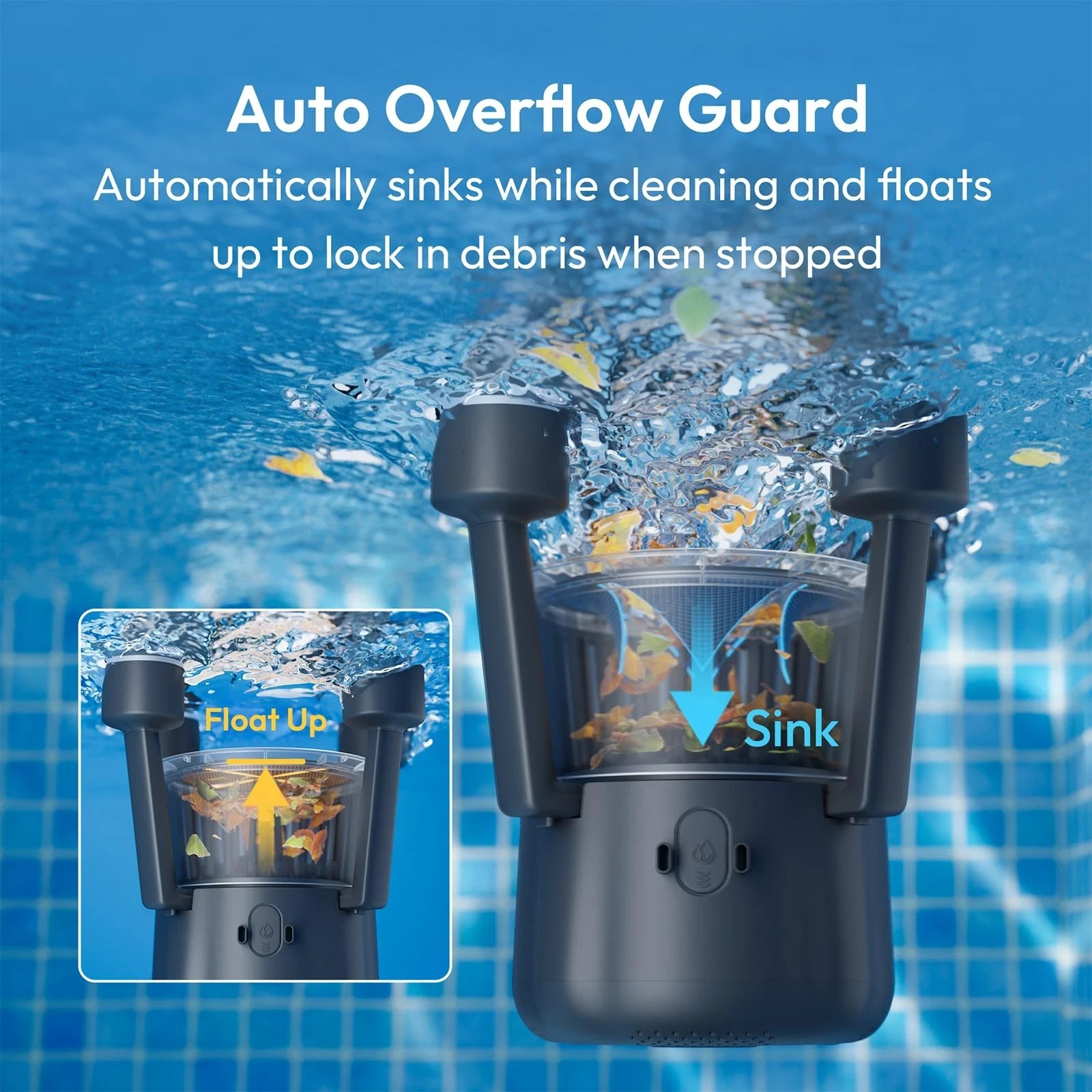Pool Surface Skimmer Robot, Pool Cleaner with App Control,5L Filter, Dual Cleani