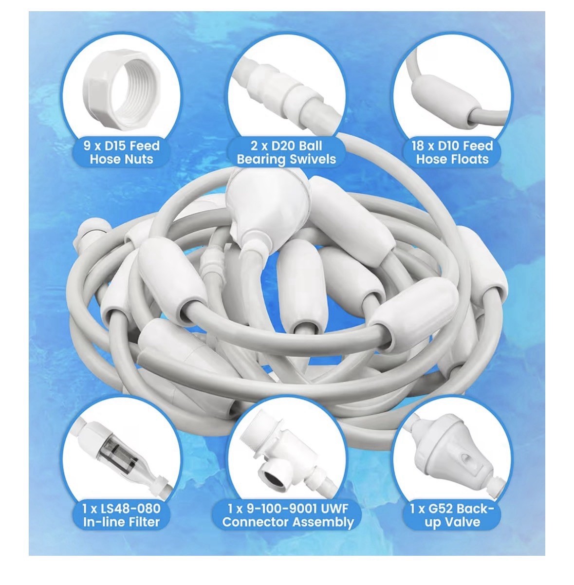 Feed Hose G5 Pool Cleaner Zodiac Polaris 280 380 180 3900 (Not 360) FACTORY SEAL
