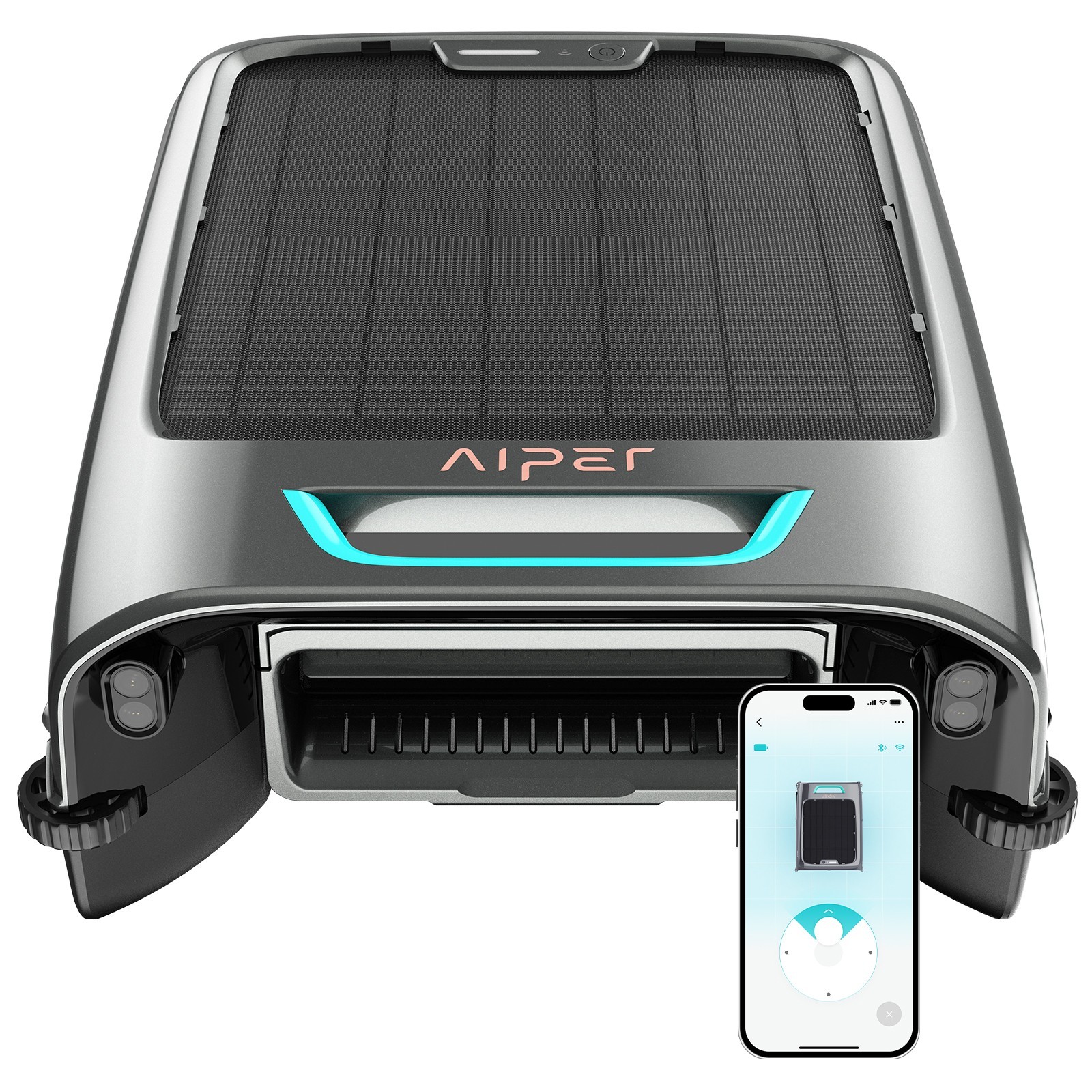 AIPER EcoSurfer S2 Robotic Pool Skimmer Automatic Surface Cleaner Solar Power