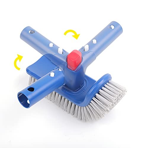 Pool Brush Head for Cleaning Walls,Steps & Corners,Rotatable Hand Scrub