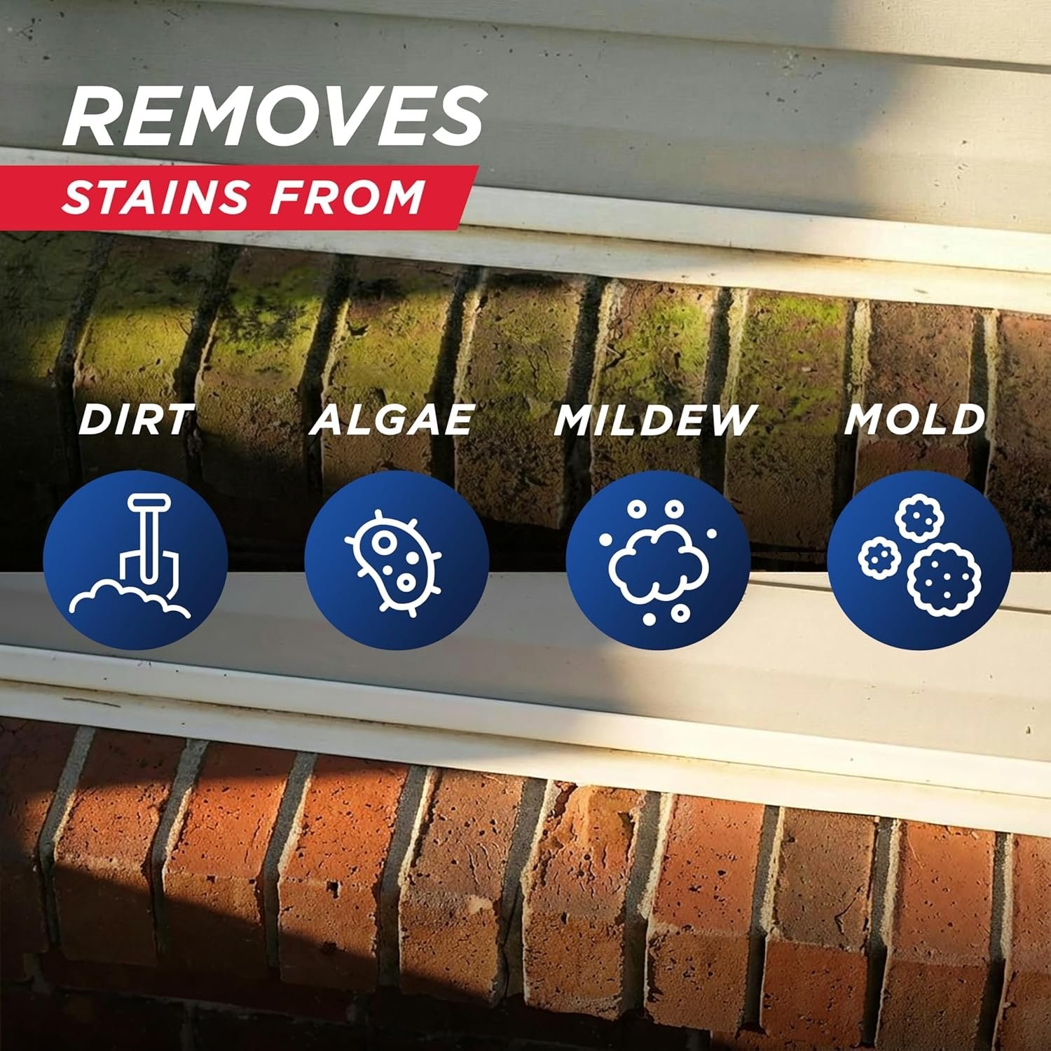 Outdoor Cleaner Concentrate 1 Gallon for Mold Mildew Dirt Stain Removal