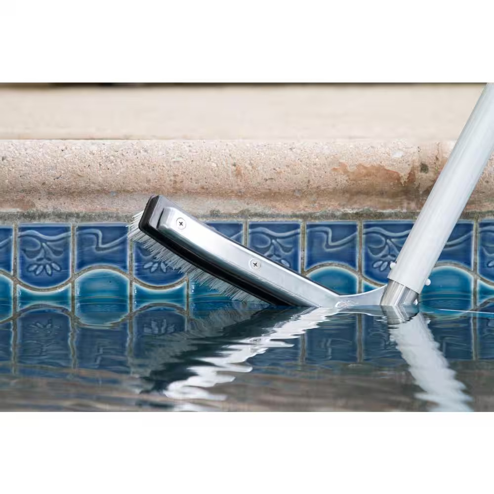 Premier Collection 18 Inch Aluminum-Back Combo Bristle Swimming Pool Brush