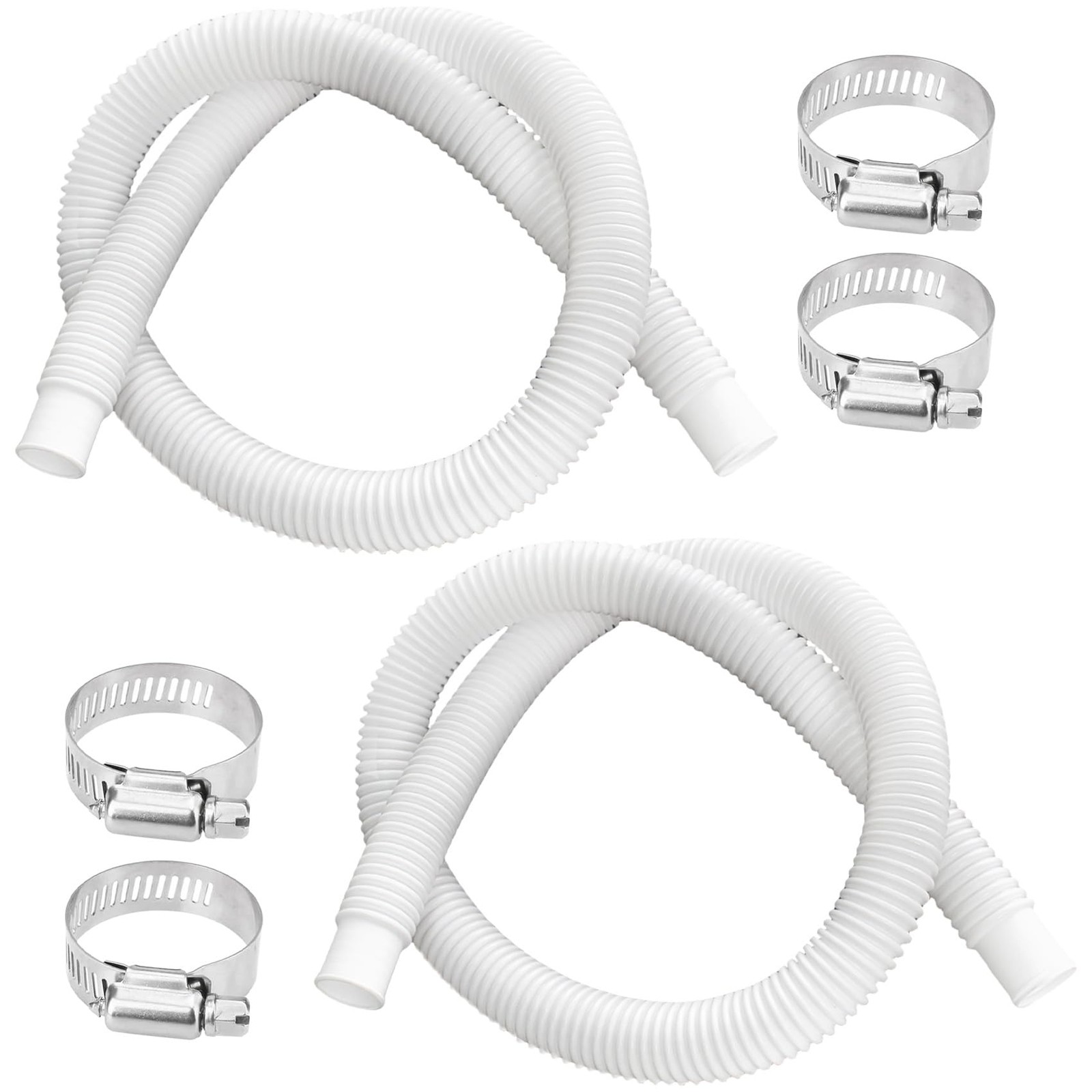 Ubante 2 Pack 1-1/4 Inch X 3Ft Foot Long White Above Ground Pool Flex