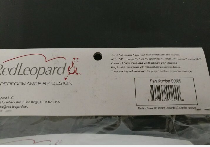 2 Repl Diaphragm for Red Leopard & most Zodiac/Baracuda Pool Cleaners S0005