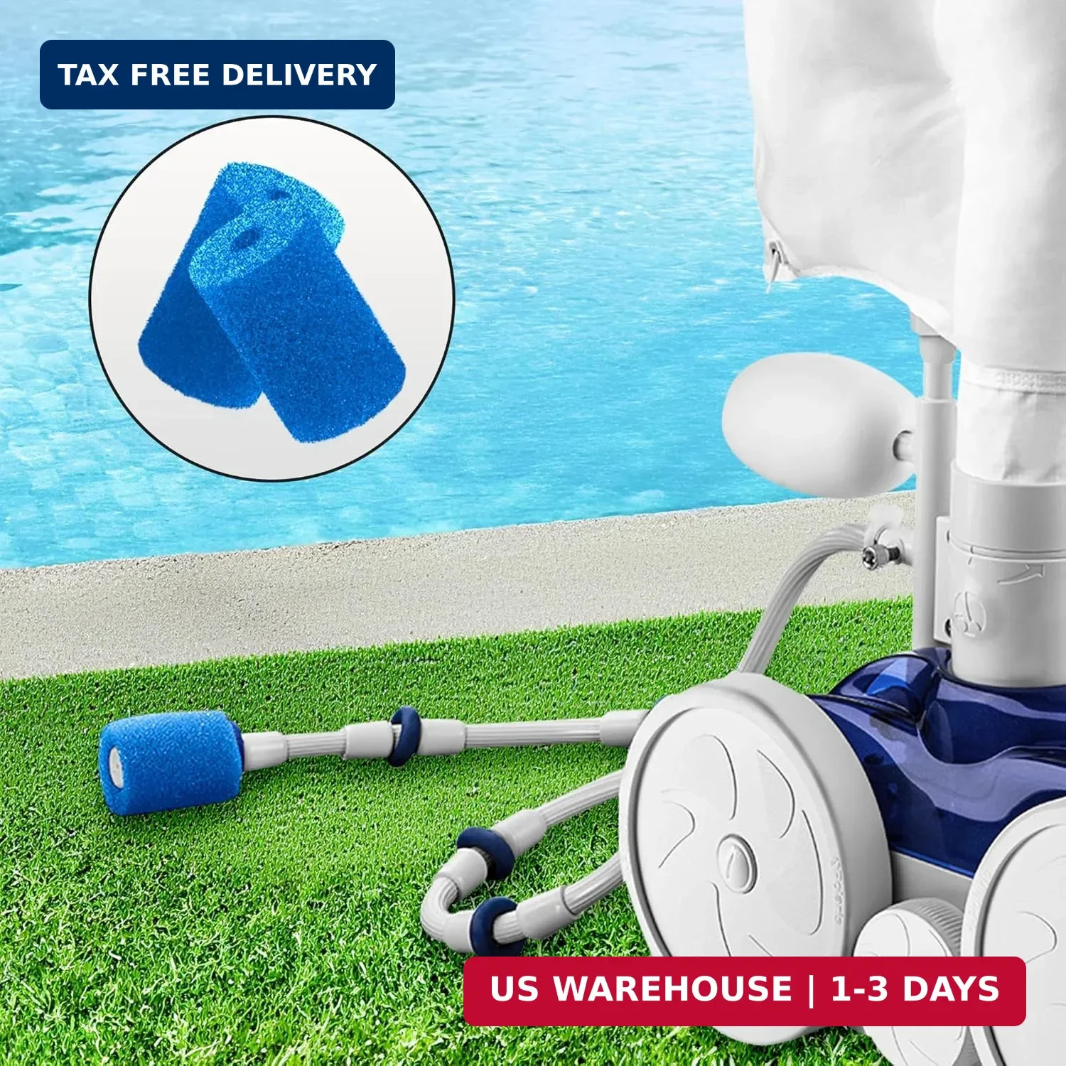for Polaris Pool Cleaner Parts, 12 Pack Sweep Hose Tail Scrubbers Replacement fo